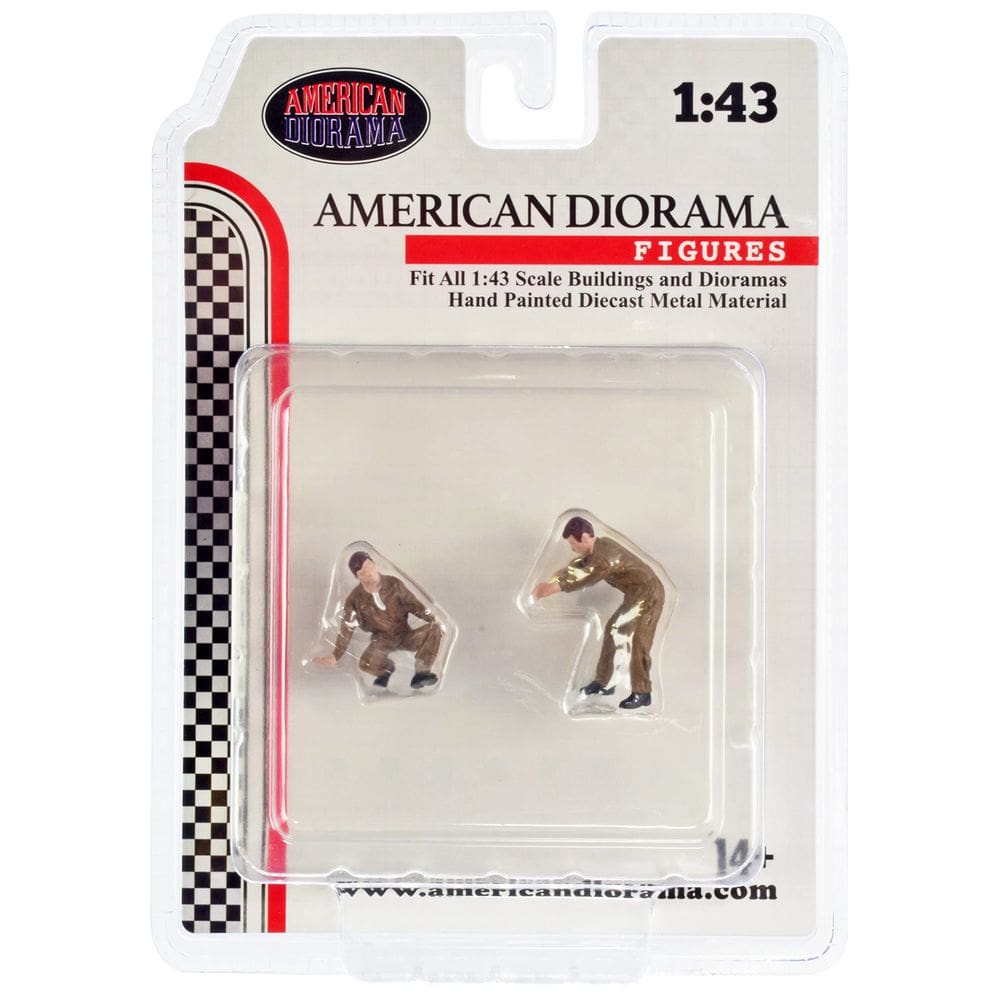 Figuras fundidas sob pressão definem o dia da corrida para modelos em escala 1/43 (conjunto de 2)