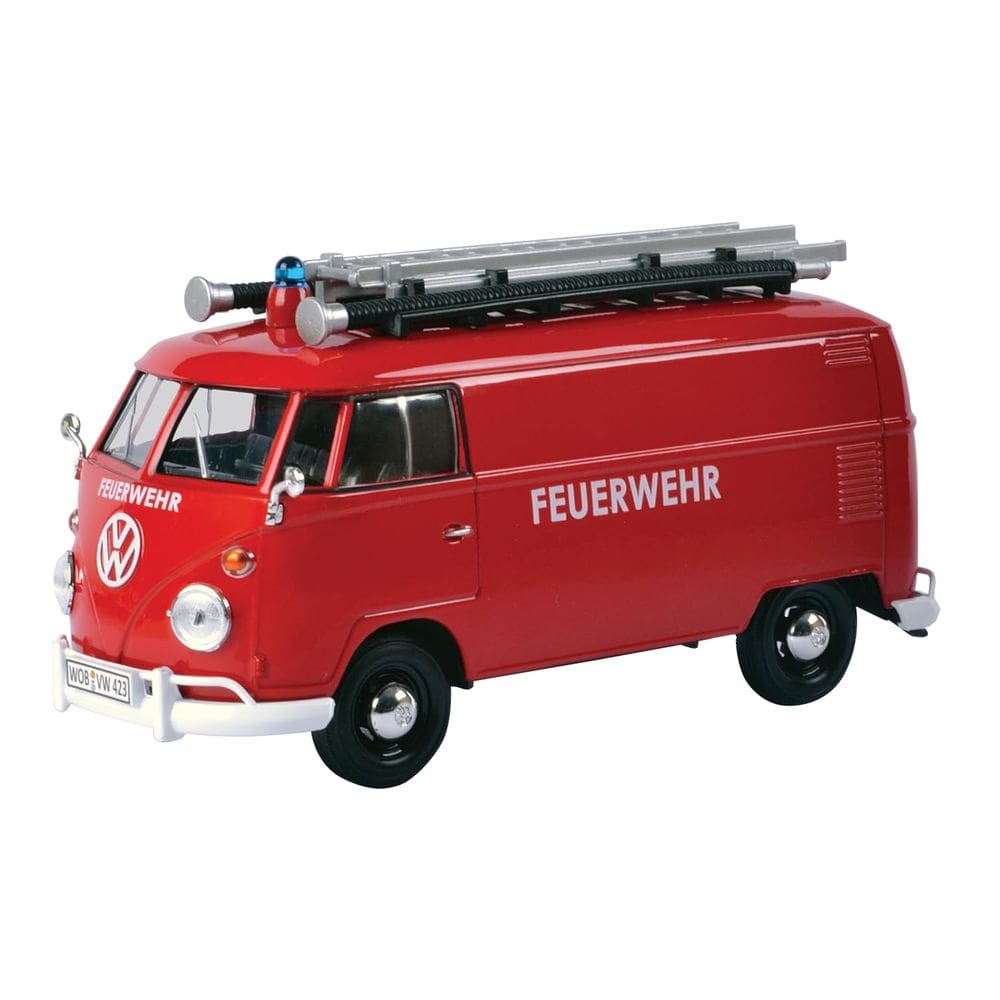 Modelo de carro fundido sob pressão Motormax Volkswagen Tipo 2 (T1) Fire Van