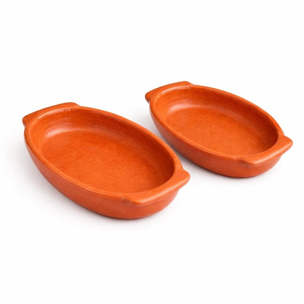 Jogo De Travessa Assadeira De Barro Para Porção Churrasco 2u