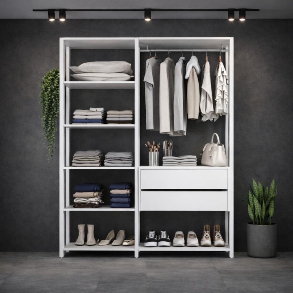 Guarda-Roupa Closet Modulado Texas 2 Gavetas 135cm Multimóveis MP4786
