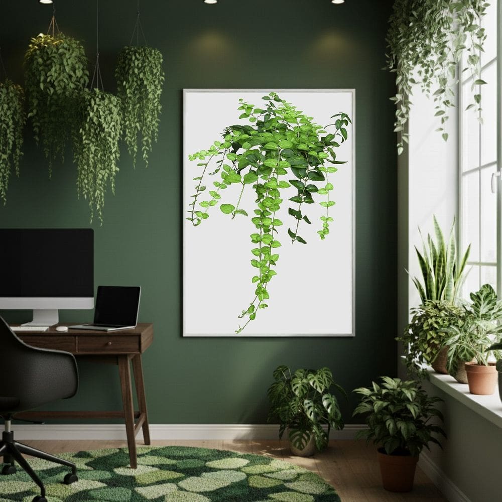 Quadro Decorativo Hera Suspensa 70x50cm Mold Branca