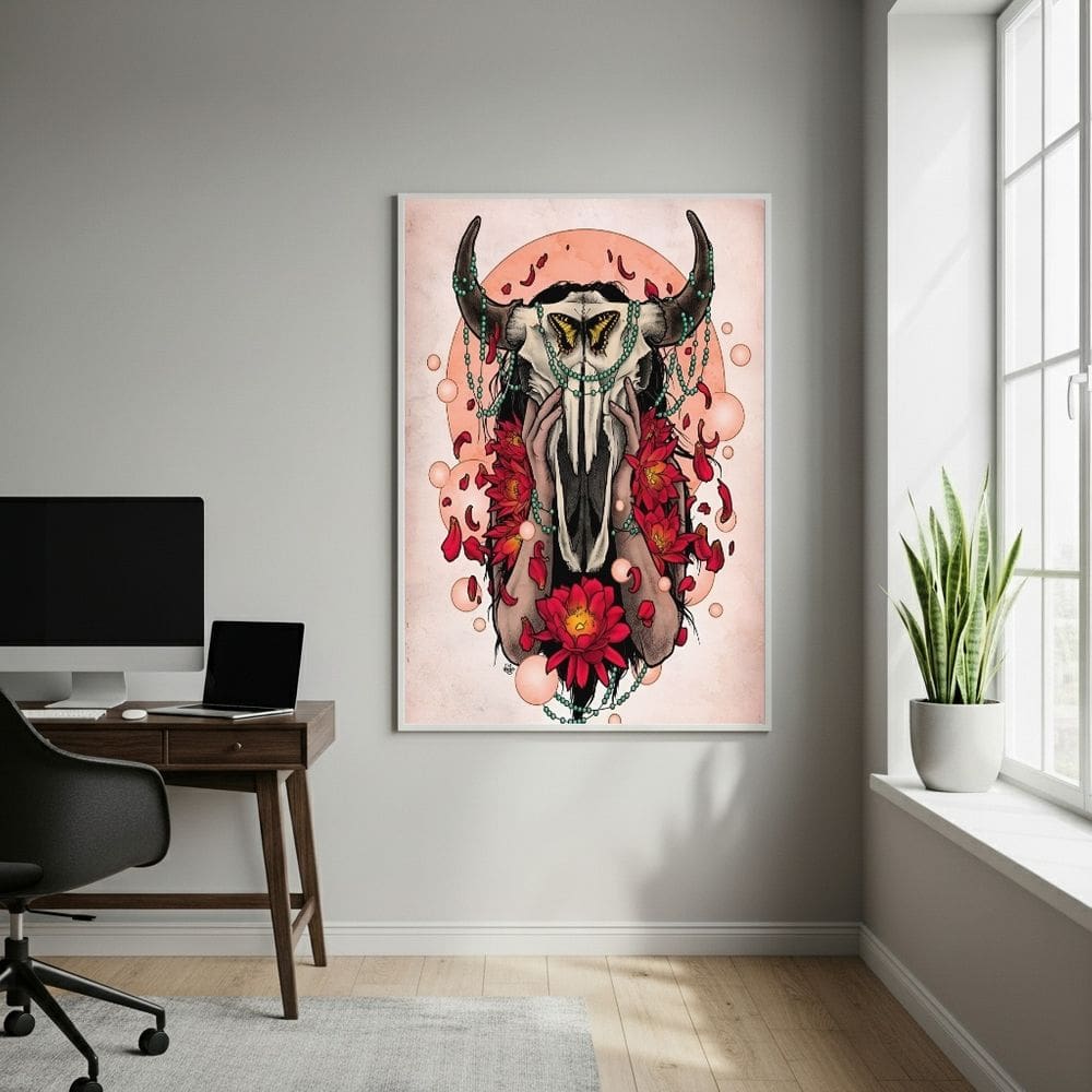 Quadro Decorativo Arte Buffalo Girl - 70x50cm