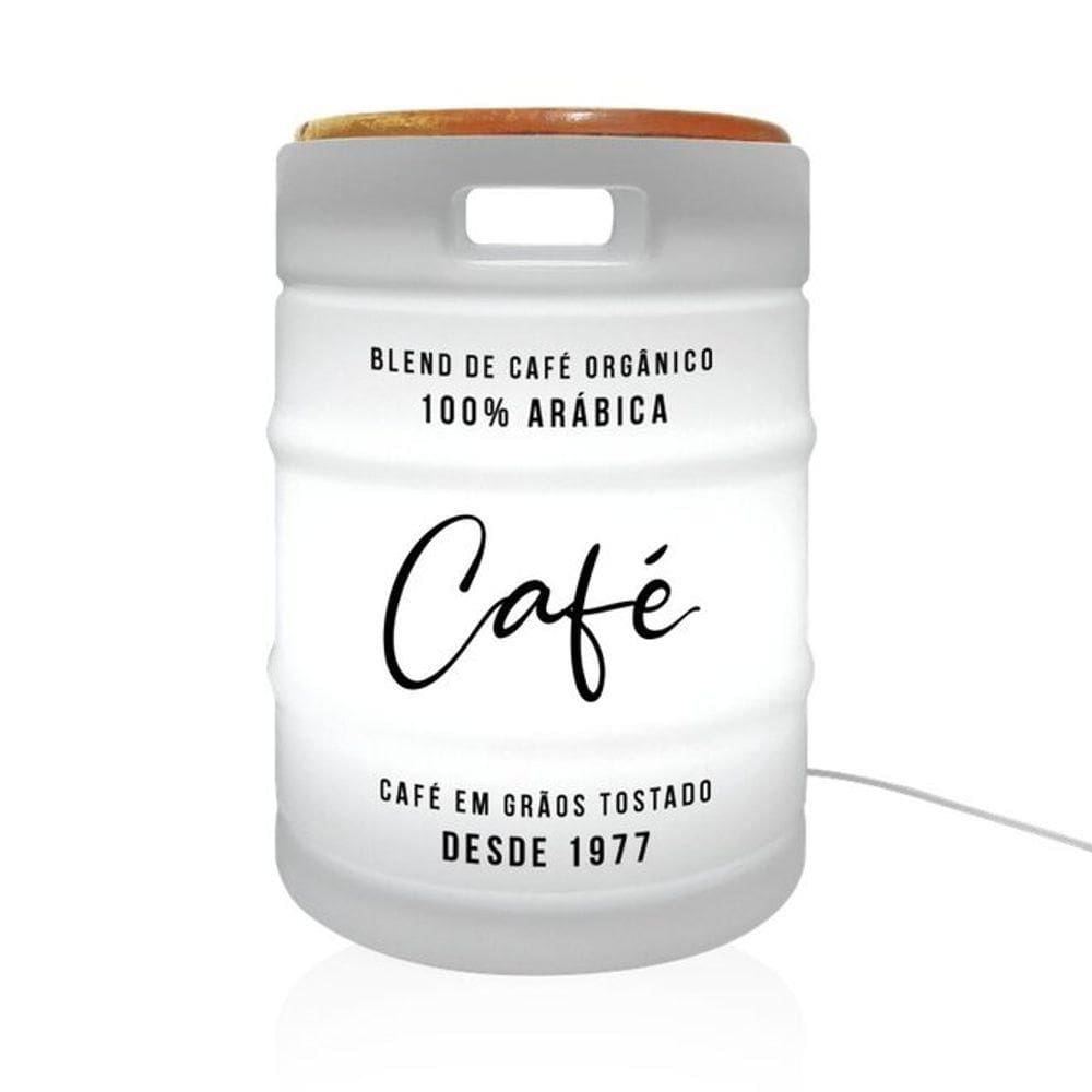 Luminária Banco Barril De Café Coffee Time