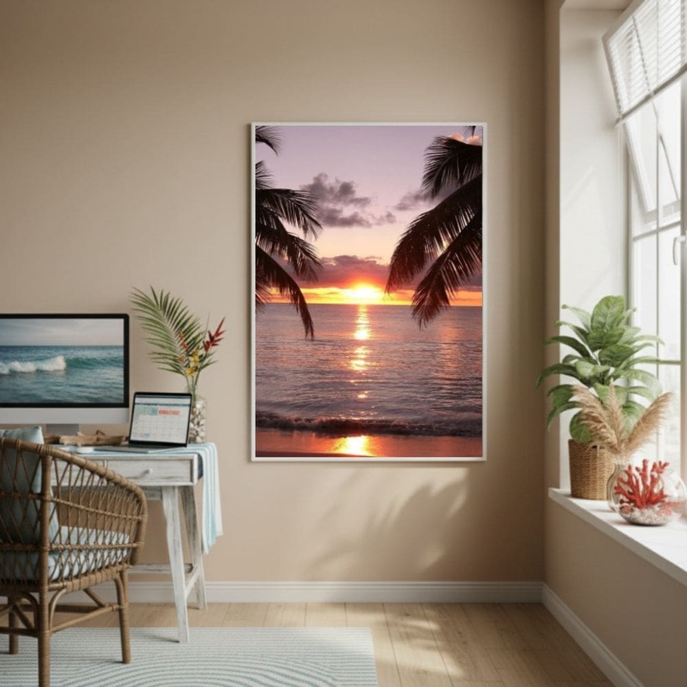 Quadro Decorativo Um Belo Por Do Sol-70x50cm