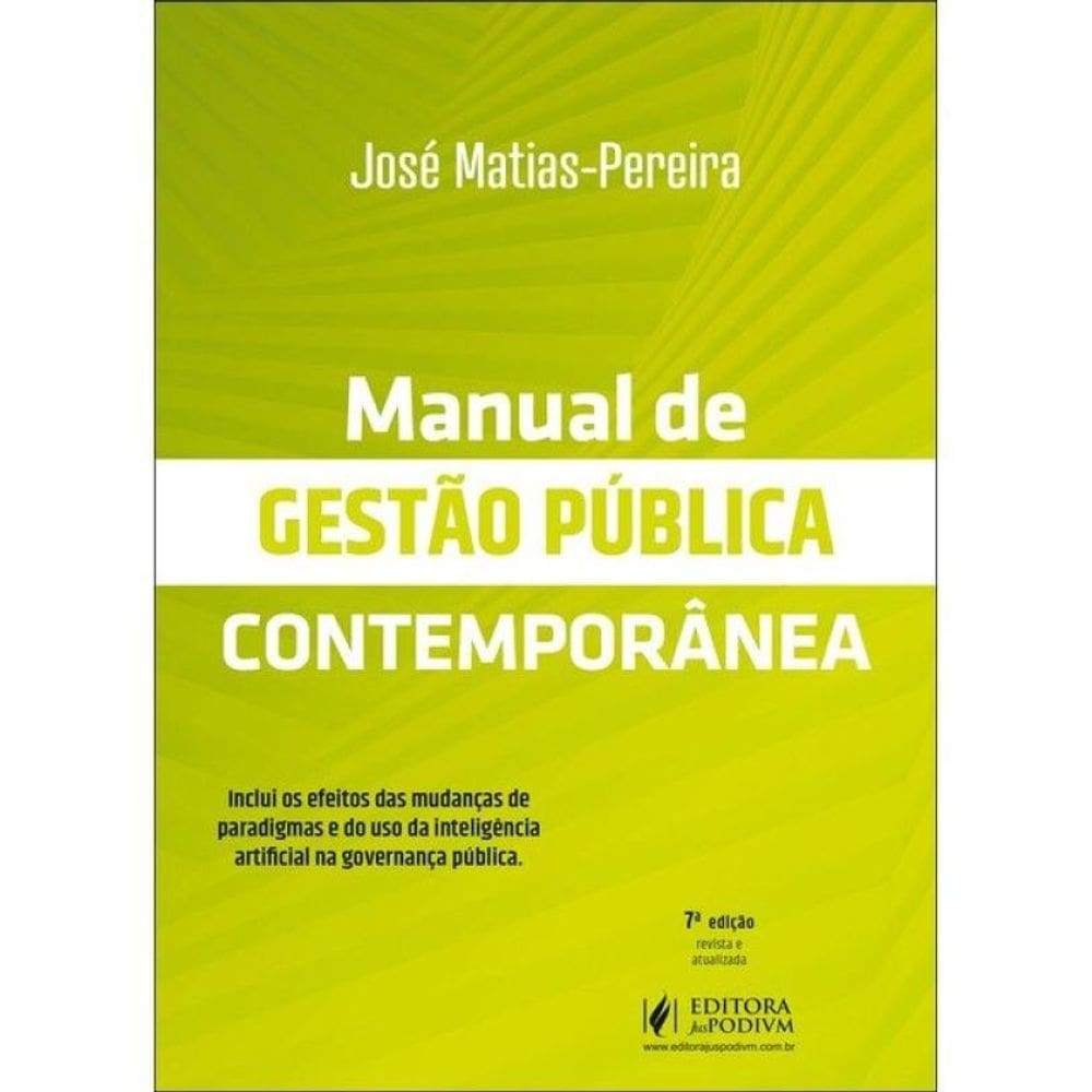 Manual De Gestão Pública Contemporânea - 2026