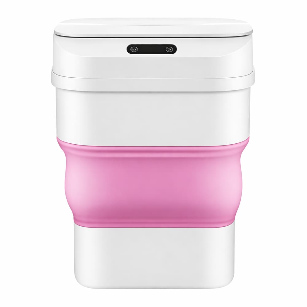 Lixeira Automática Dobrável com Sensor Rosa