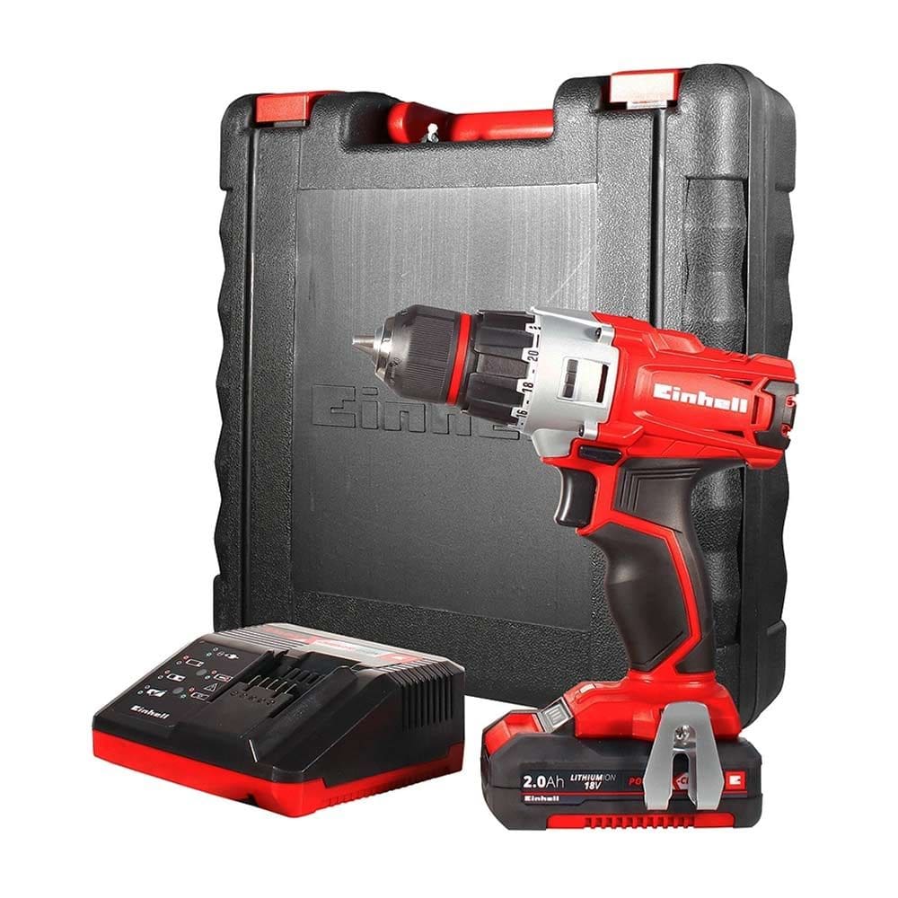 Parafusadeira Furadeira Bateria 2,0Ah 18V Bivolt Maleta TE-CD 18/2 Li 1B Einhell