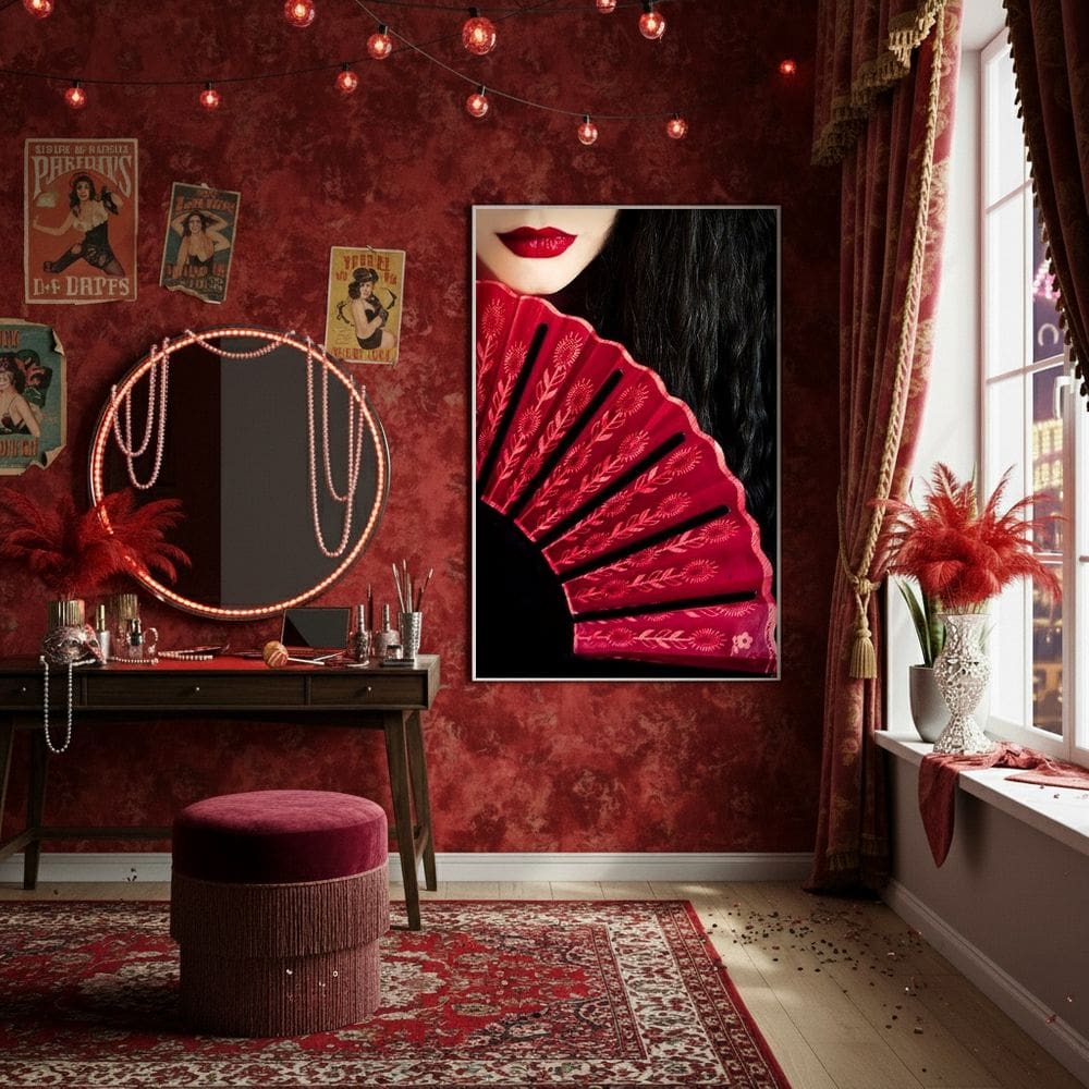 Quadro Decorativo Maria Padilha Leque  - 70x50cm