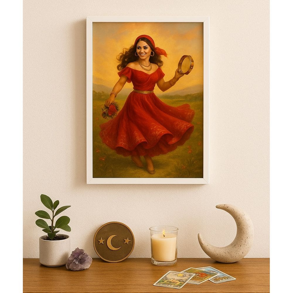 Quadro Decorativo Cigana Natasha 33x24cm - com vidro