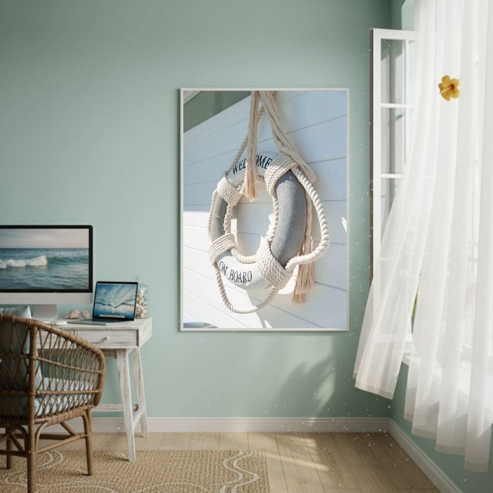 Quadro Decorativo Boia Salva Vidas-70x50cm