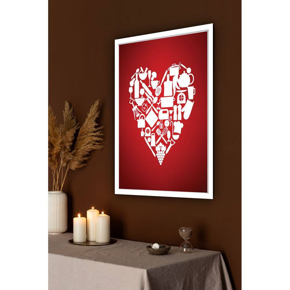 Quadro Decorativo Cozinha Love Kitchen  - 70x50cm