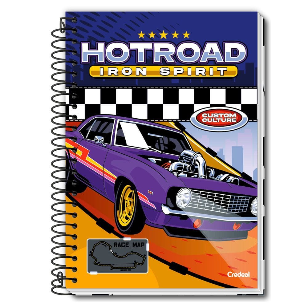 Caderno Universitário 1 Matéria Masculino Super Cars 285909 - Credeal