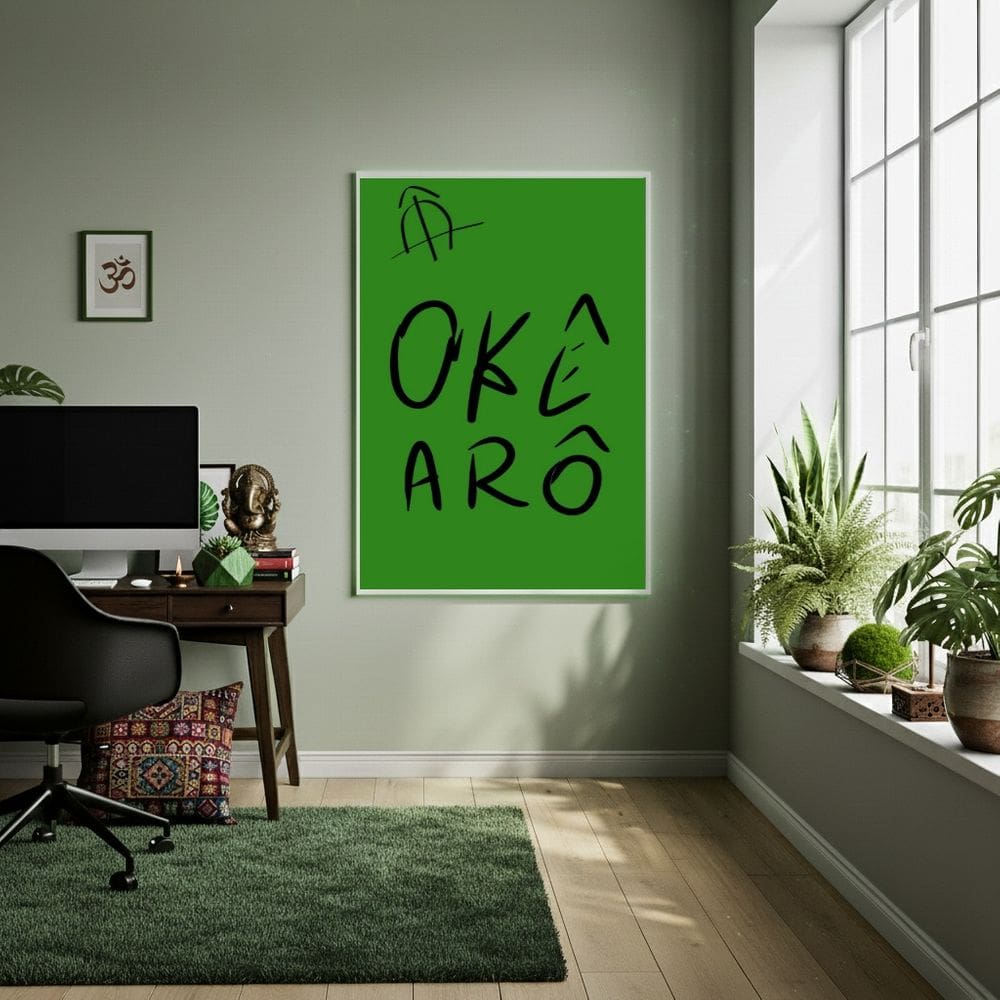 Quadro Decorativo Oxóssi Okê Arô  - 70x50cm