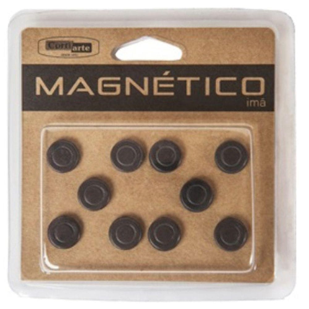 Imã Ferrite Redondo 13Mm Blister Com 10