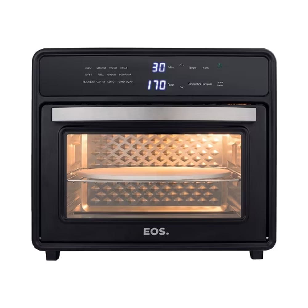 Forno Elétrico e Air Fryer Oven Pizza EOS 30 Litros Premium Digital All Black EFE30APD 110V