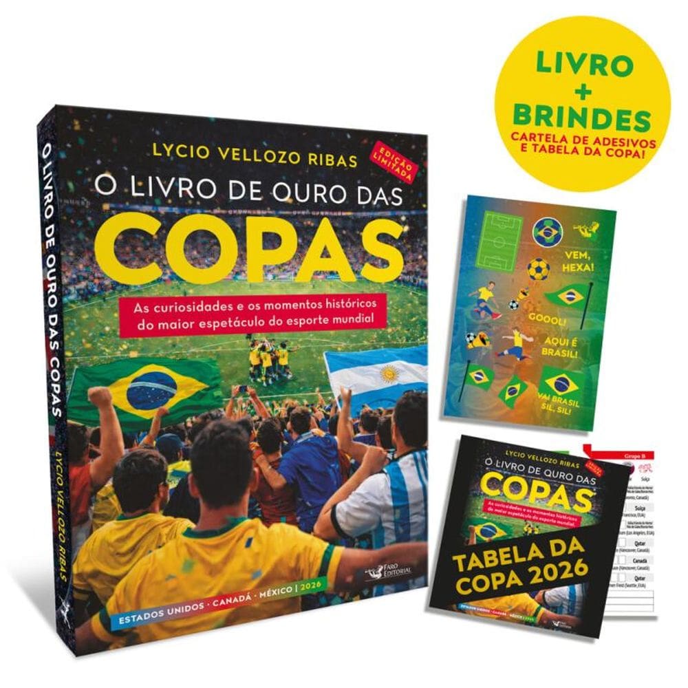 O livro de ouro das copas 2026 – Edição Limitada: As curiosidades e os momentos históricos do maior espetáculo do esporte mundial.