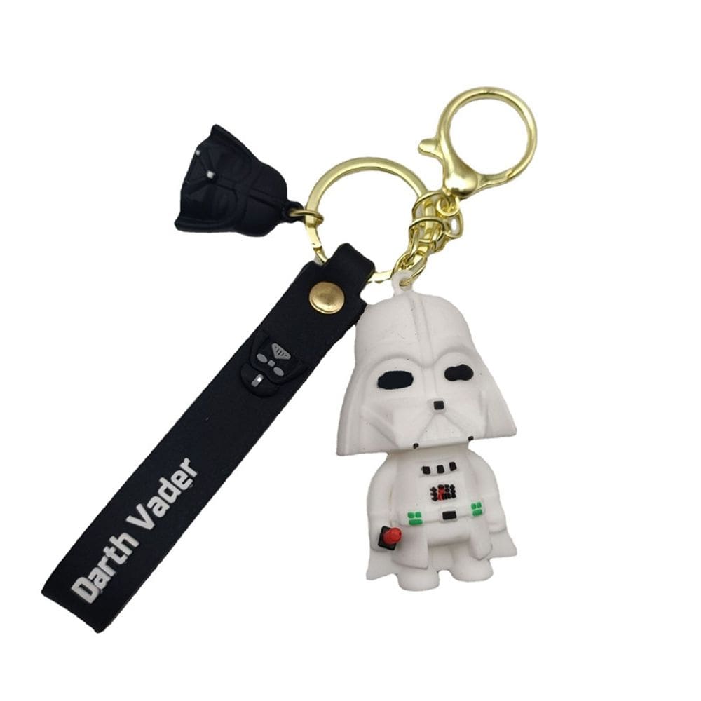 Chaveiro Darth Vader de silicone preto para carro e bolsa