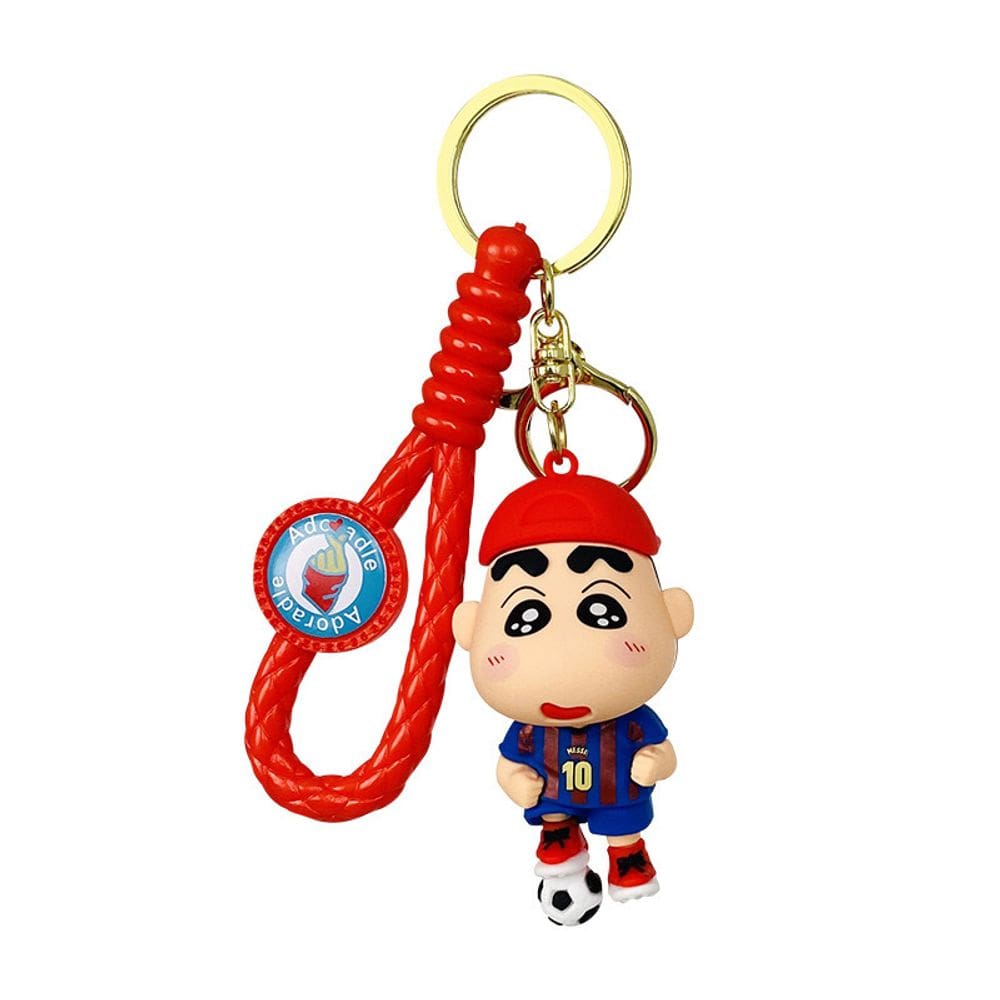Chaveiro Cartoon Soccer Shin Chan com camisa vermelha 10