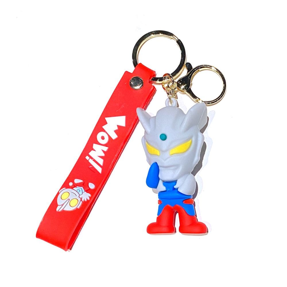 Chaveiro Ultraman Tiga Cartoon Hero Chaveiro em PVC para presente infantil