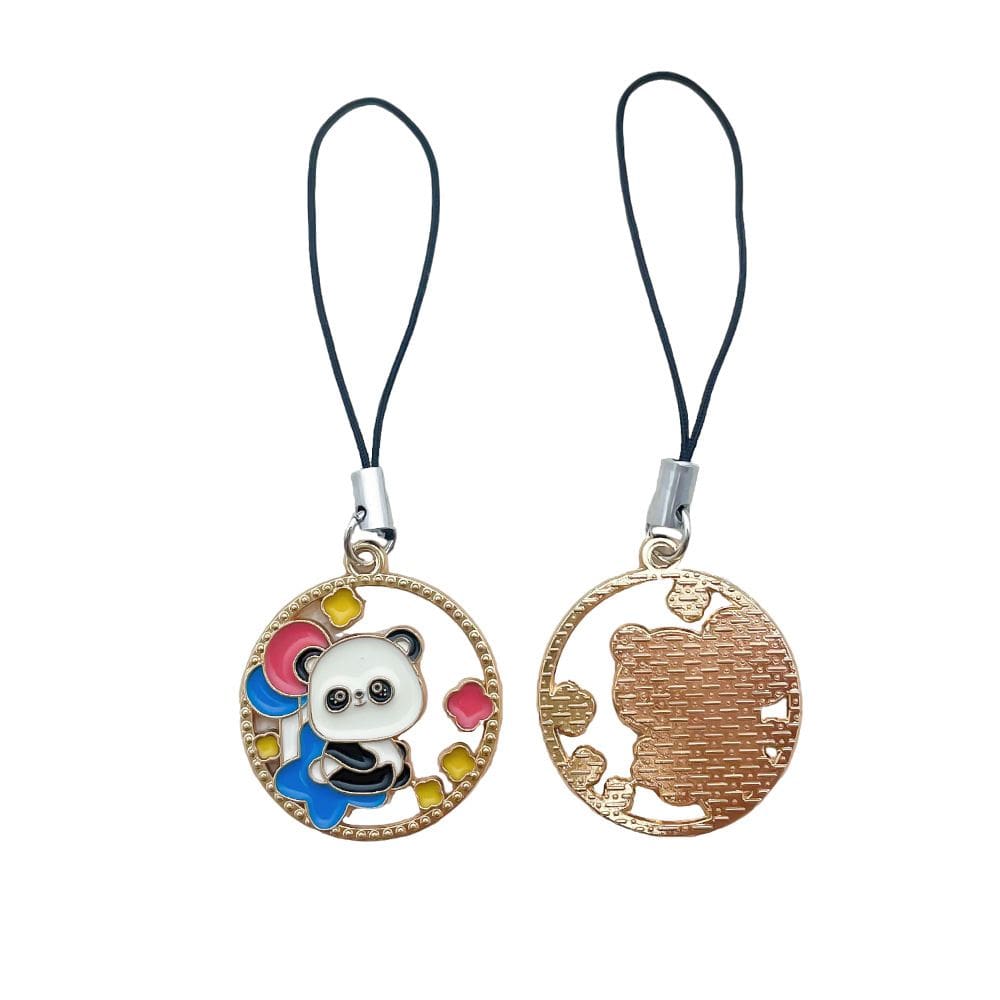 Chaveiro, pingente de bambu, panda chinês