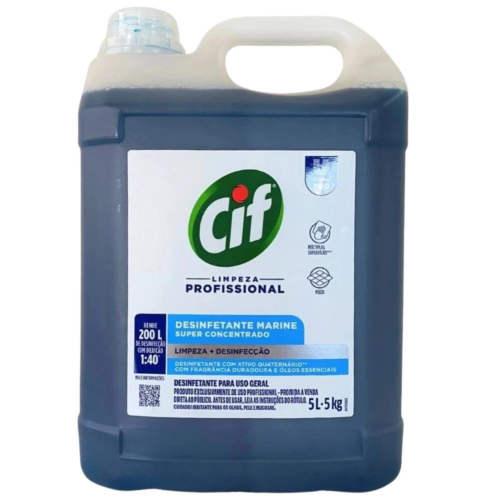Desinfetante Super Concentrado Cif Profissional Marine 5 Litros