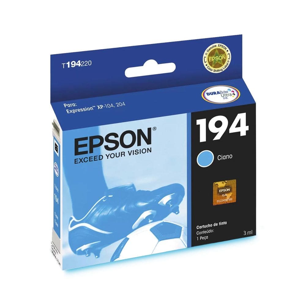 Cartucho de Tinta Epson Ciano P/ Stylus T194220 XP-104/204