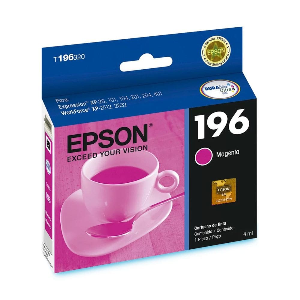 Cartucho de Tinta Epson Magenta P/ Stylus T196320 XP204/401