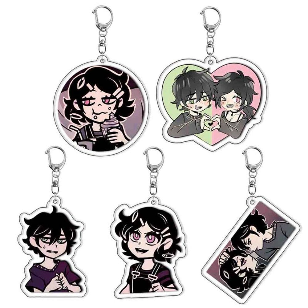 Conjunto de chaveiros Andy and Leyley Ashley Acrylic Cute Charm