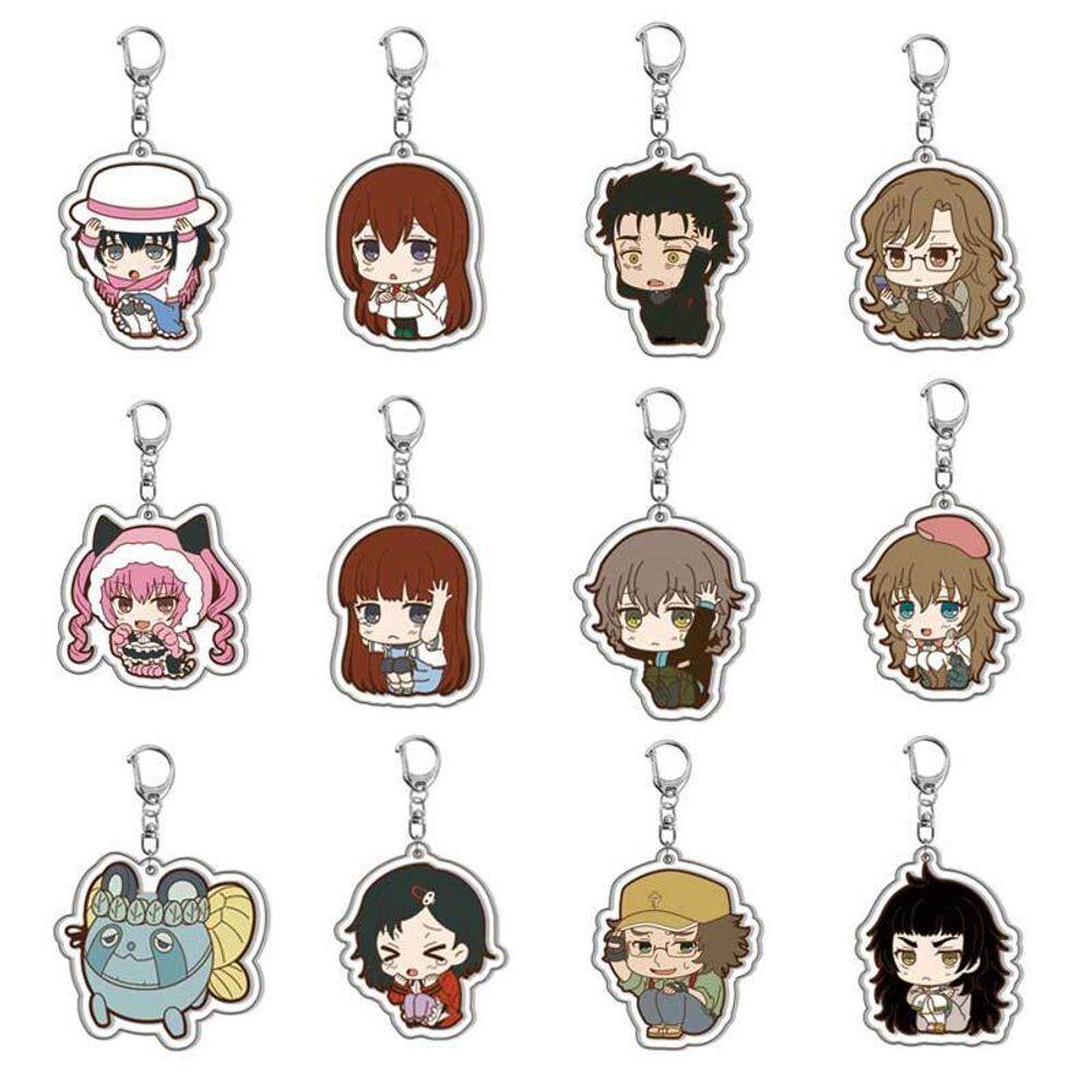 Chaveiro de acrílico, chaveiro Steins; Gate Chibi Characters