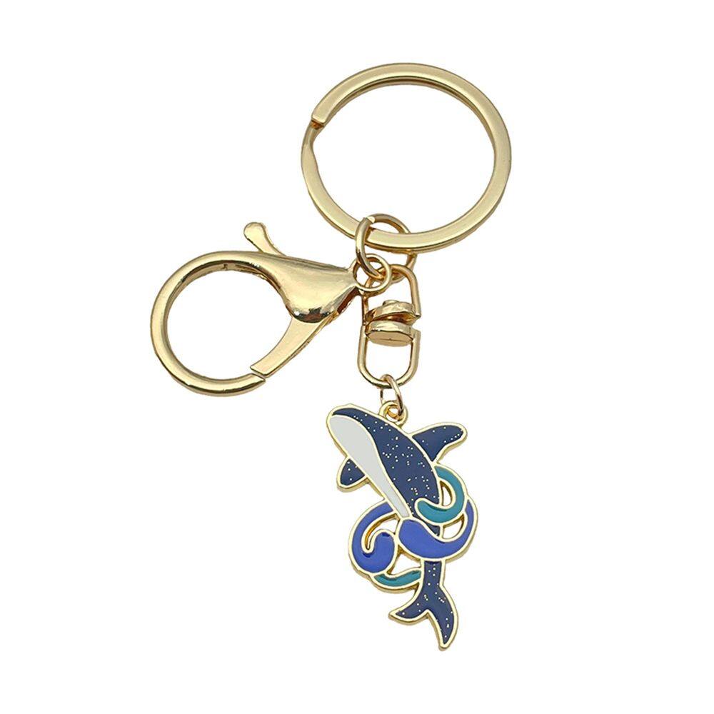 Chaveiro Creative Whale Blue Glitter, acessório com pingente