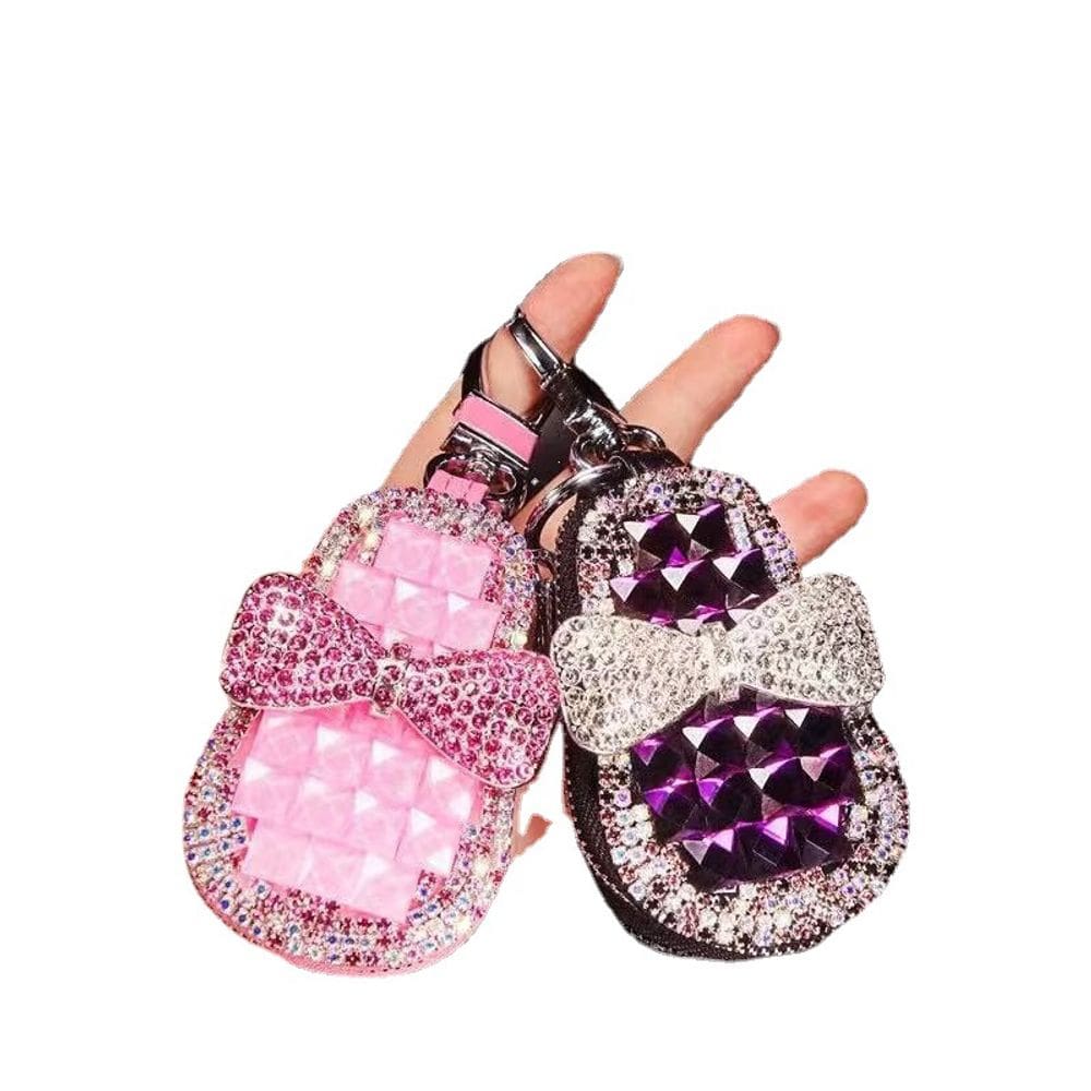 Chaveiro: lindo chaveiro de luxo de cristal roxo para mulheres