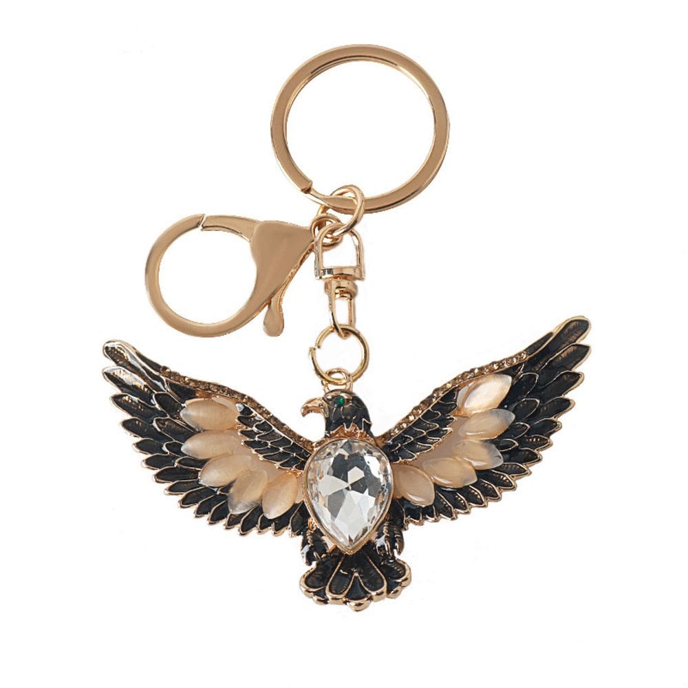 Chaveiro, chaveiro, colar, pingente vintage de asas de águia