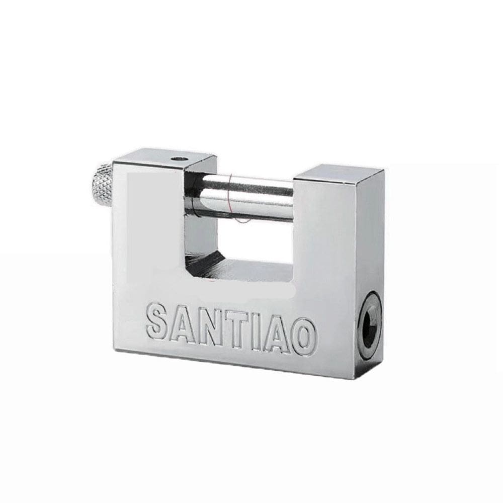 Cadeado retangular de 60 mm anti-corte e antifuro com 3 chaves