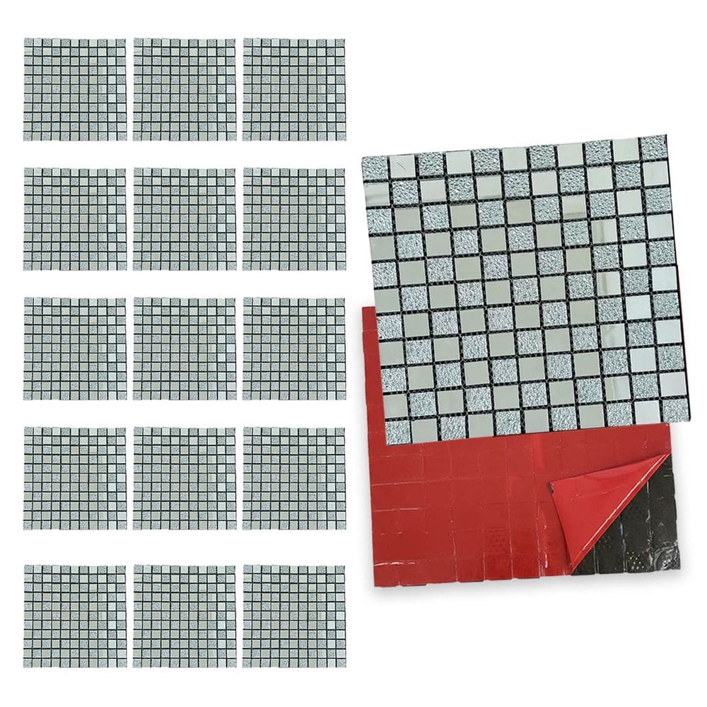 Pastilha De Vidro Kit 15 Uni Autocolante Parede Cozinha Banheiro Box Decorativa Facil Aplicacao Reforma Moderna Requinte