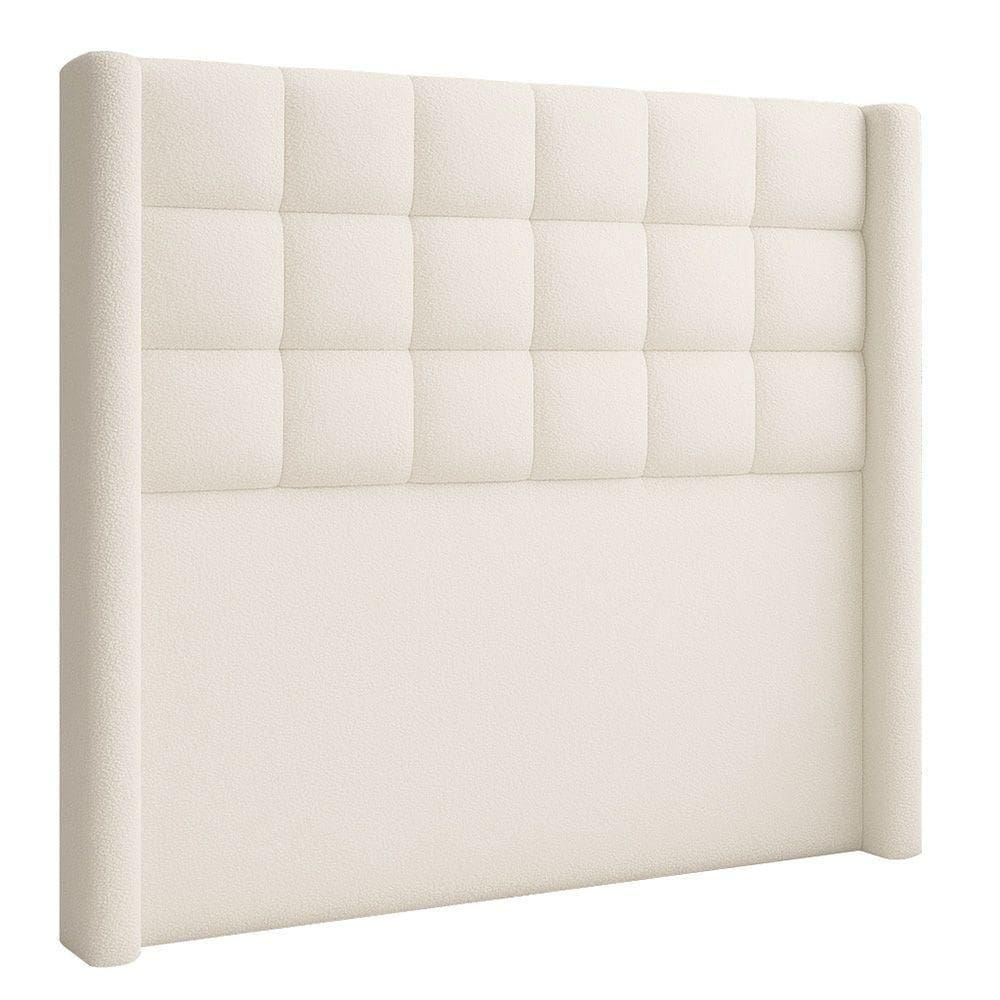 Cabeceira Para Cama Box Casal 140 Cm Berlim Bouclé Off White - Nexta Casa