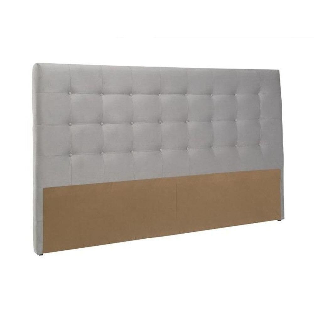 Cabeceira King Herval Mônaco Estofada Suede Cinza, 193 cm
