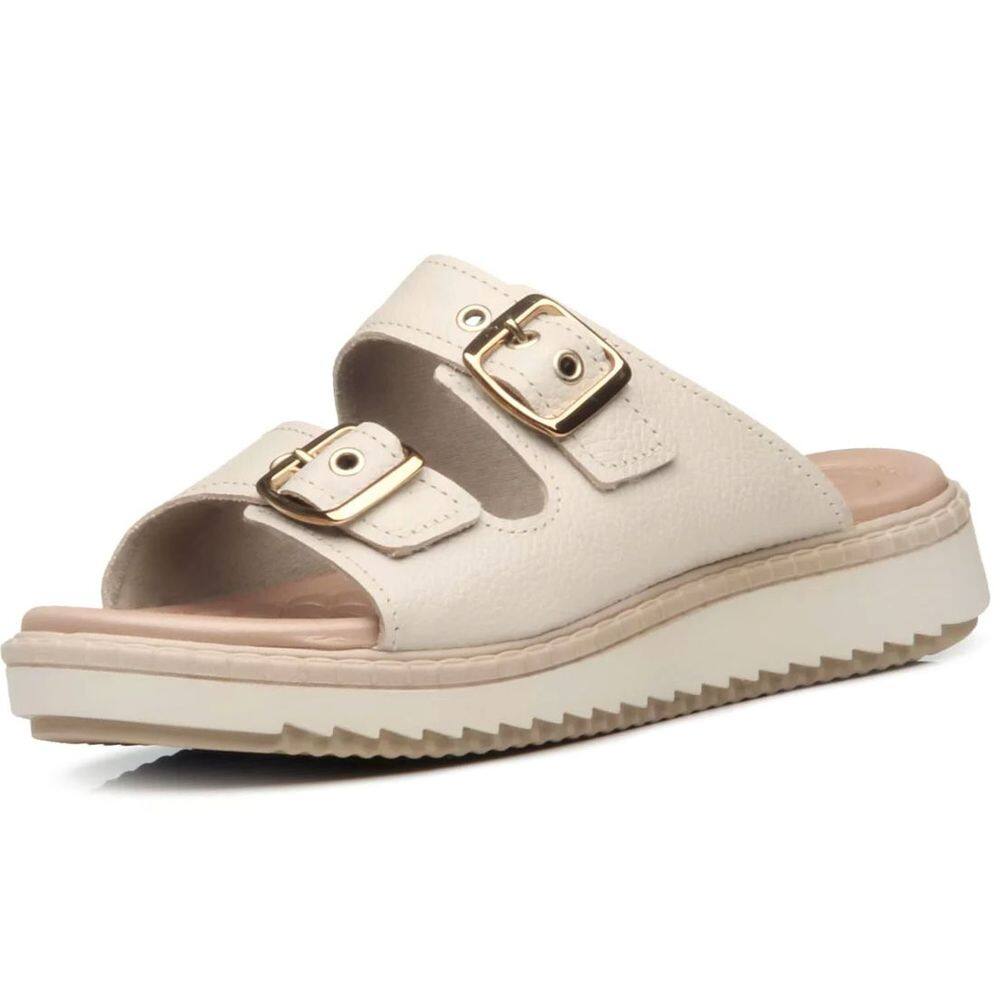 Chinelo Feminino em Couro Conforto Moda Pegada