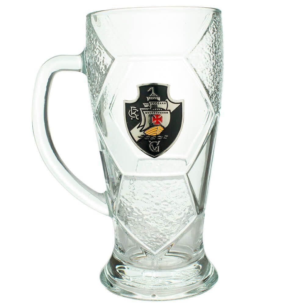 Caneca Vidro Bola Futebol 630Ml - Vasco