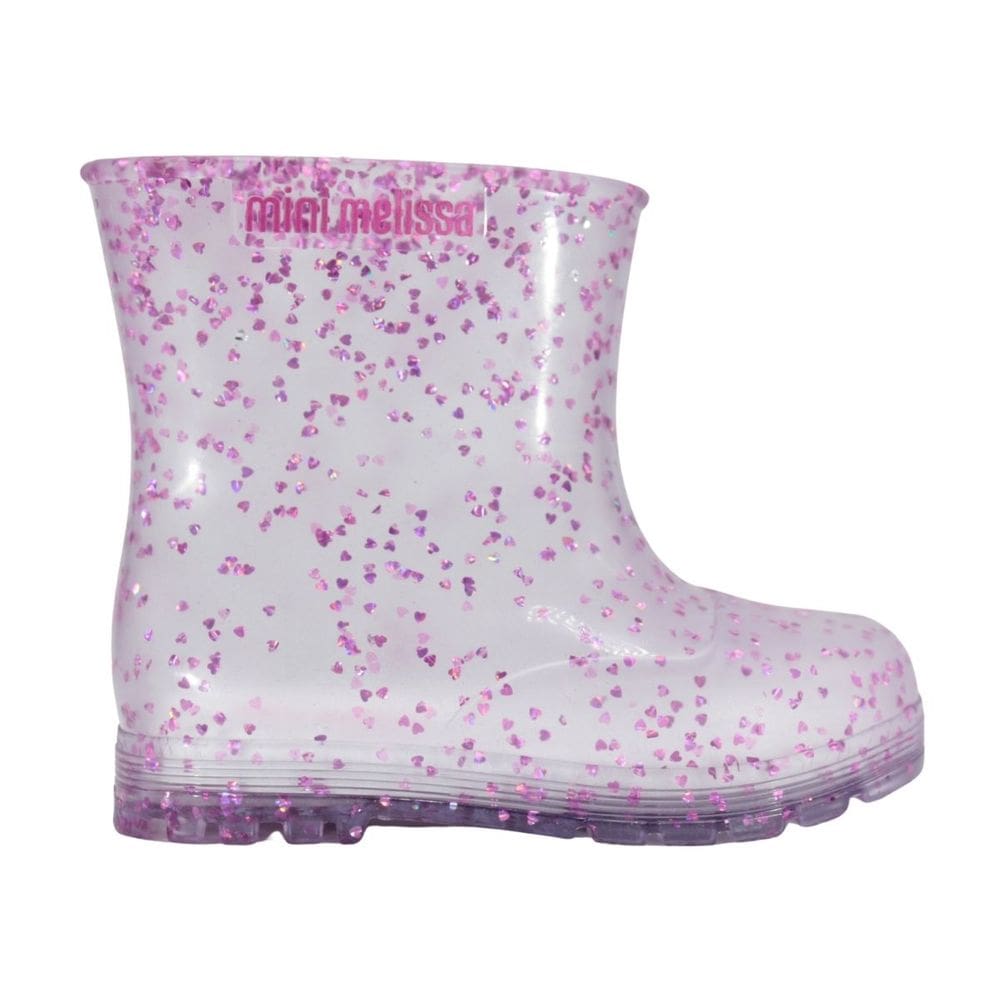 Galocha Mini Melissa Welly Shiny Elements Baby Vidro/Glitter