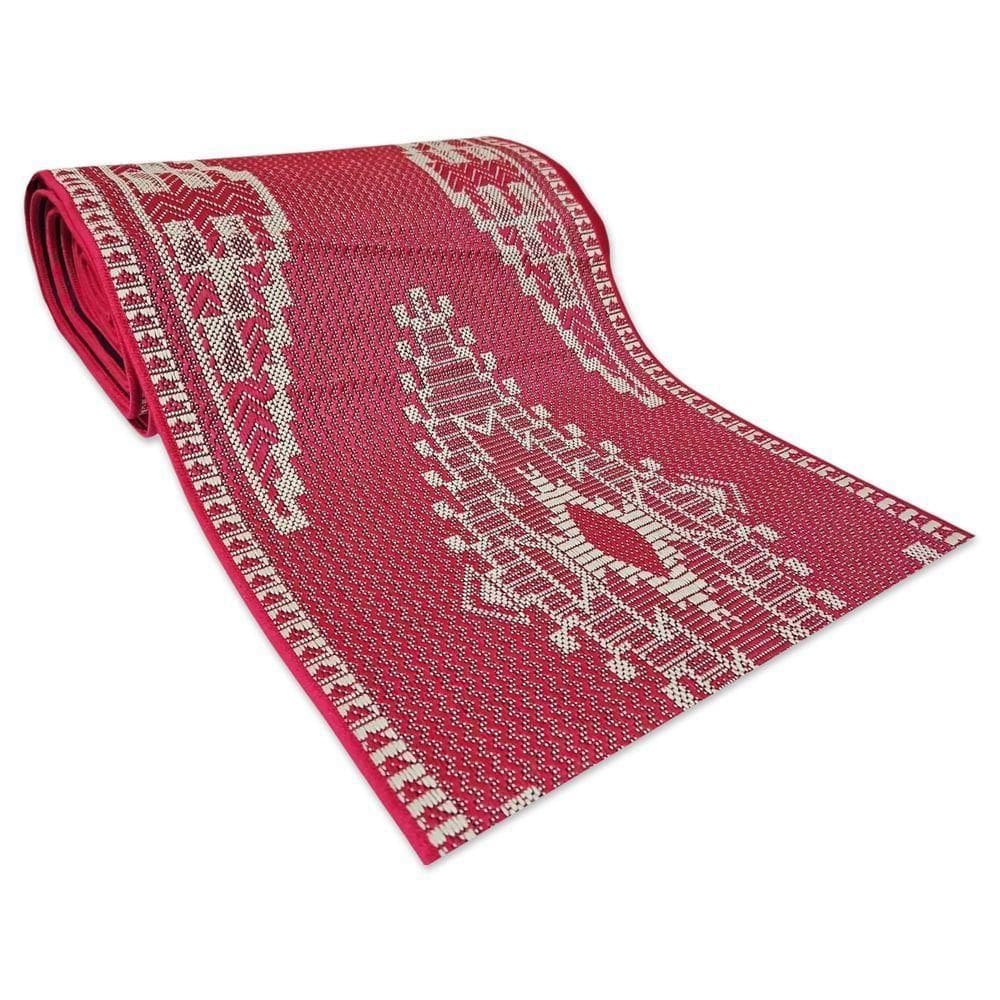 Tapete Passadeira Ps 38 Retangular 66x100CM Sisal Polipropileno Vermelho Liso Sólido