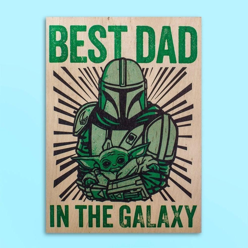 Quadro Decorativo Best Dad In The Galaxy Retangular 54,5x39x1CM Star Wars
