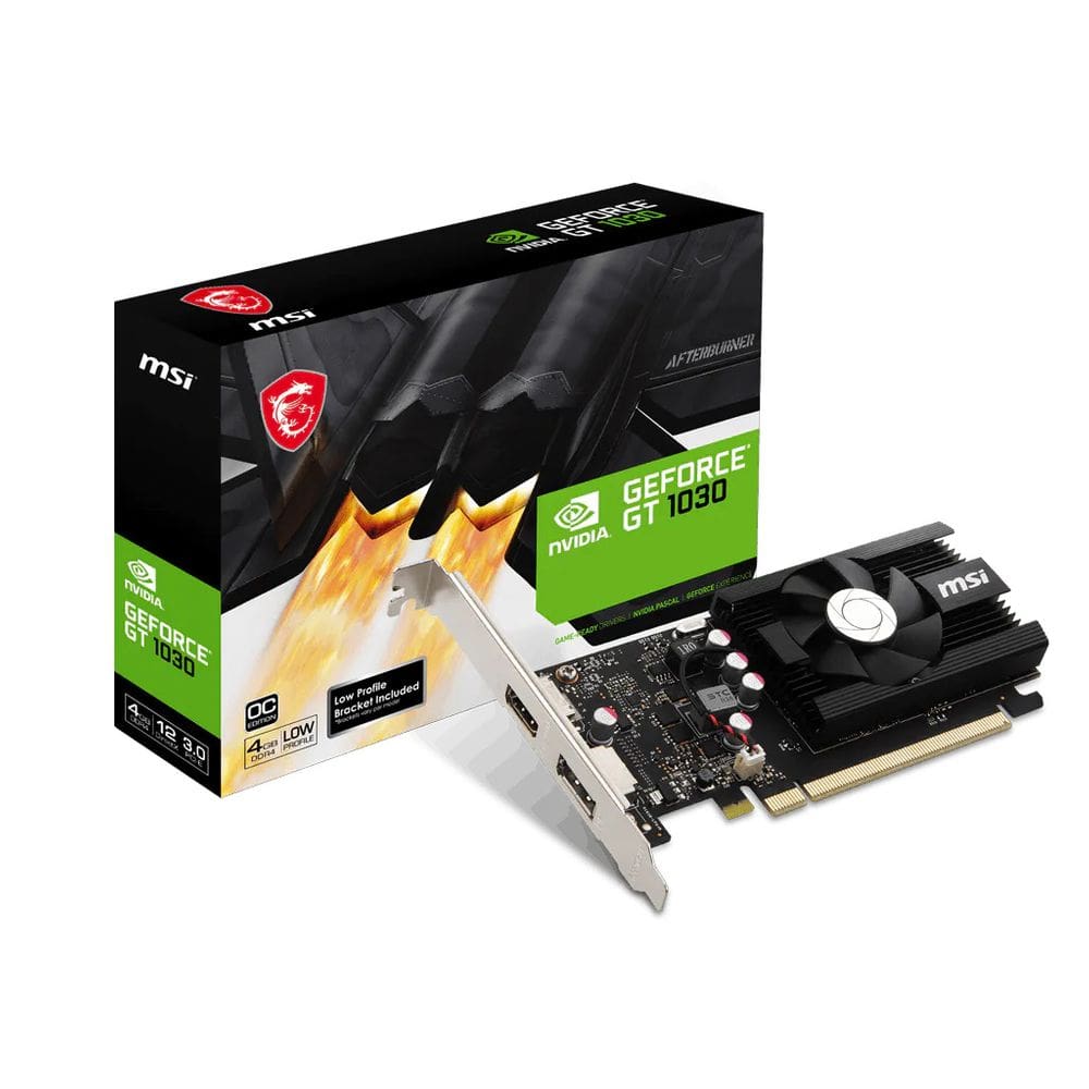 Placa de Video MSI GT 1030 Low Profile OC 4GB DDR4 64bits
