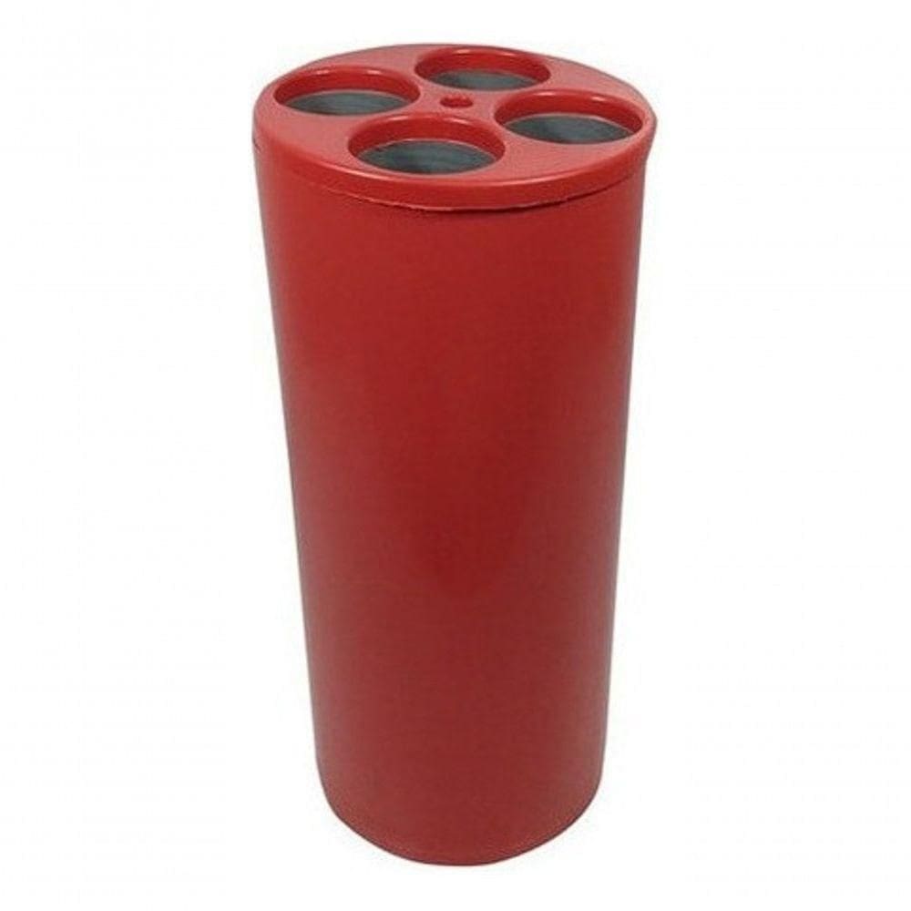 Kit 02 Lixeiras Dispensador de Copos Descartáveis com 4 Tubos para Copos de Água Café e Palheta Azul