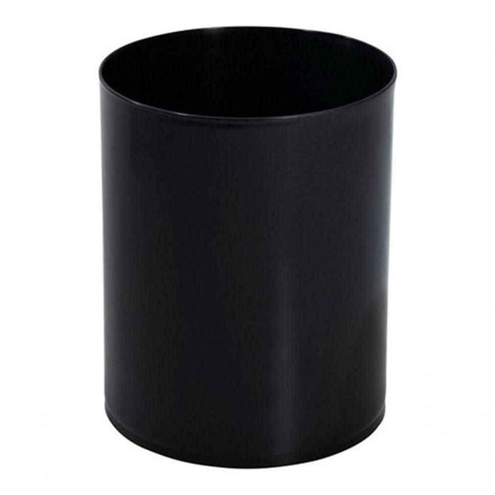 Kit 6 Cestos de Lixo Plástico para Escritório sem Tampa 13L em Polipropileno Preto Branco Amarelo