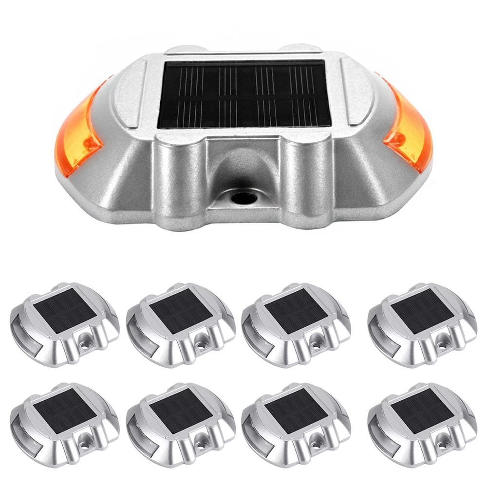 Tacha Solar Kit 8 Uni Sinalizacao Viaria Rodovia Estrada Obra Seguranca Trafego Veiculos Pavimento