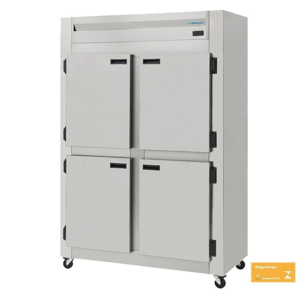 Geladeira Comercial 4 Portas de Inox Escovado com Rodas 25KRES4PD 220V Kofisa