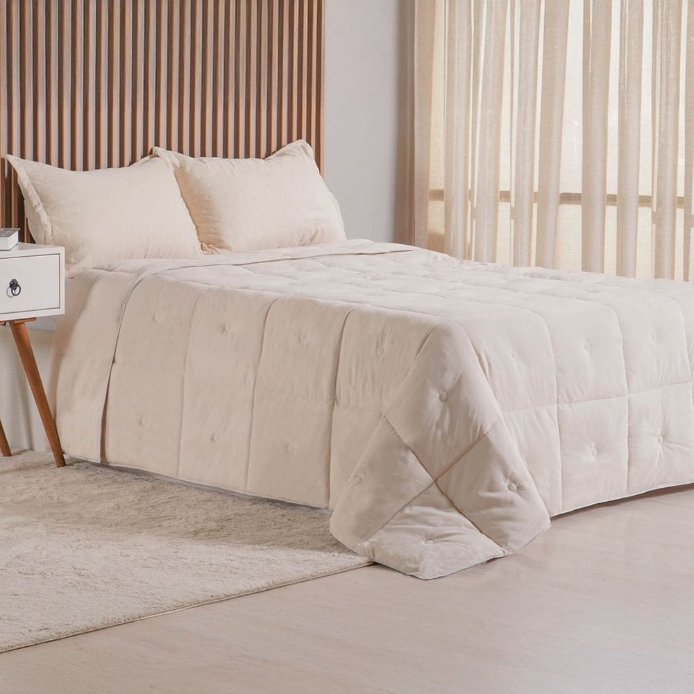 Edredom King Toque de Plumas 260 Fios New 240x260cm Tessi