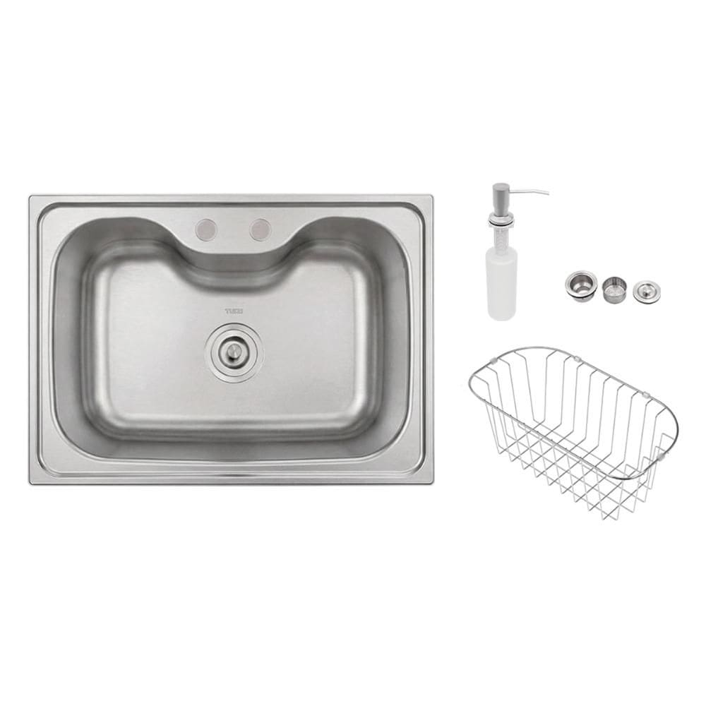 Cuba para Cozinha Gourmet Aço Inox 50x40 cm com Cesto e Dosador Tuizi