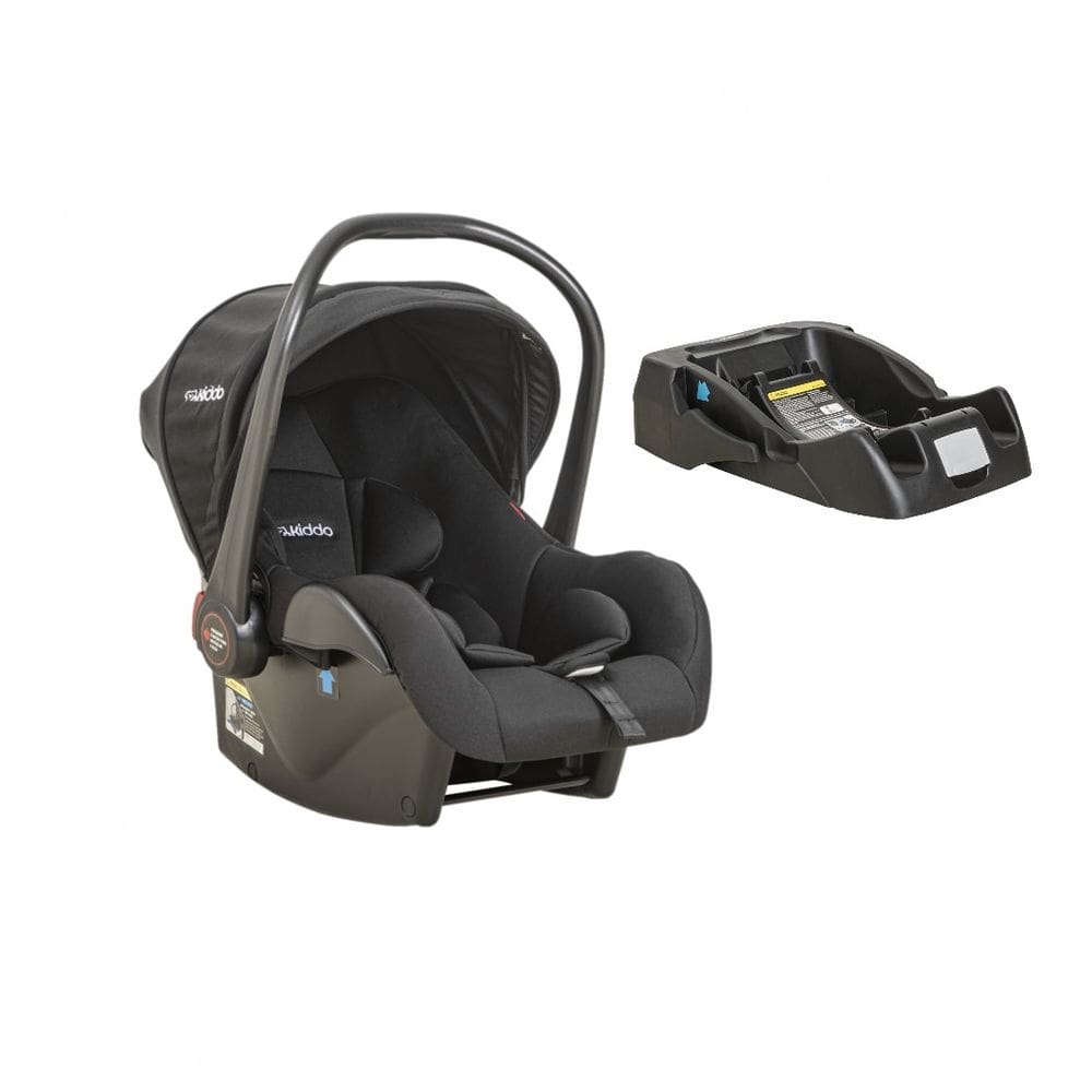 kit Bebê Conforto Universal Preto e Base Para Carinhos kiddo