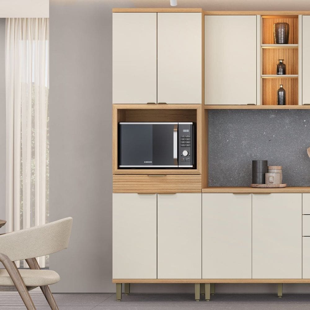 Torre Simples Bless 0,70 Linea Brasil Jequitibá/Off White Fosco